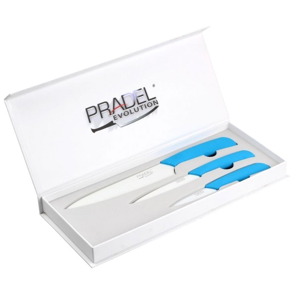 Coffret Pradel Evolution 3 couteaux - céramique