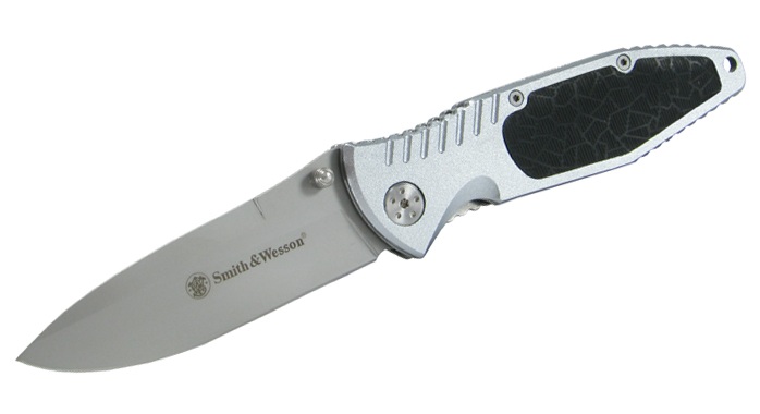 Couteau Smith & Wesson pliant - gris CH015