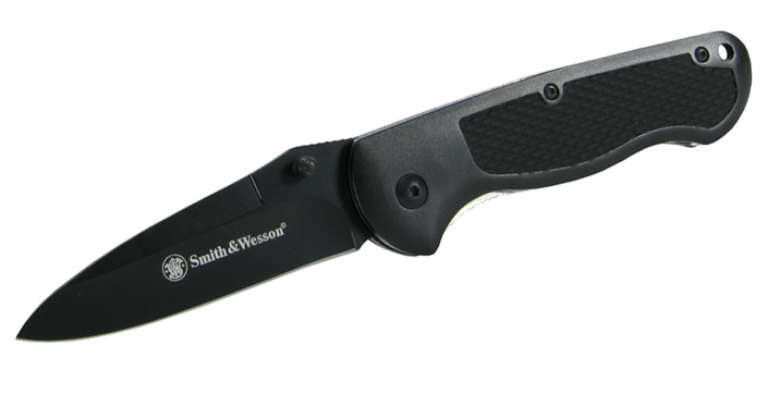 Couteau Smith &amp; Wesson pliant - noir CH016