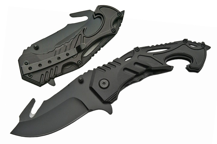 Couteau pliant design 20cm - noir