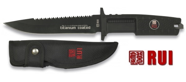 Poignard de combat 28,5cm titane - Couteau RUI Tactical