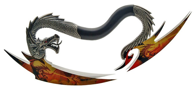 Arme Dragon dague 4 lames - collection