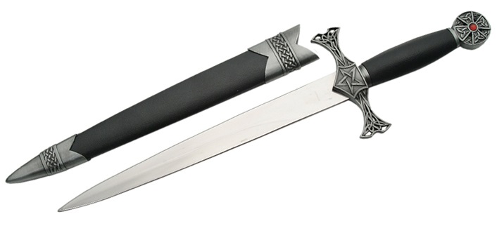 Dague celtique en métal - inclus fourreau2