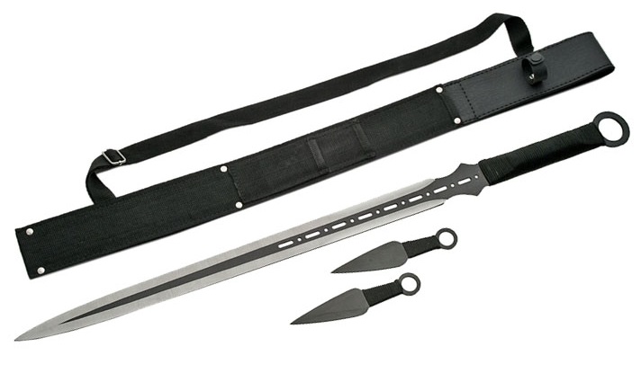 Pack Katana ninja et 2 kunaïs - épée