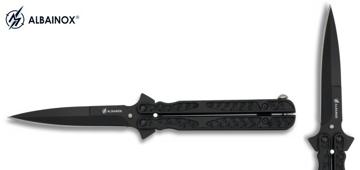 Couteau papillon black de rue - balisong