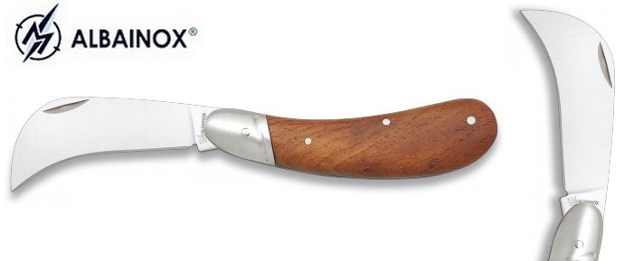 Couteau serpette 18,5cm bois - Albainox