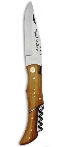 Couteau Laguiole chasse 21cm - bois de teck2