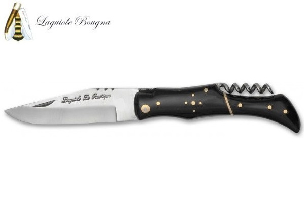 Couteau Laguiole chasse 21cm - corne noire