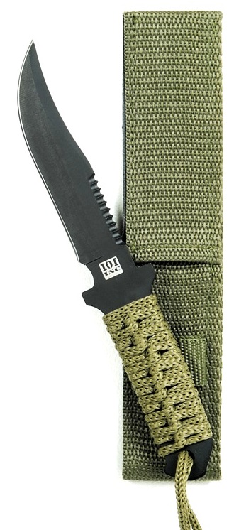 Couteau tactique 19cm militaire - full tang vert