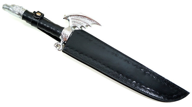 Dague de collection dragon acier - Arme 55cm..
