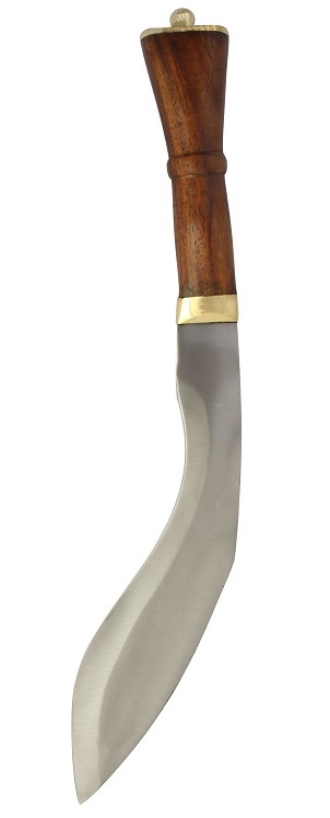 Machette Gurkha kukri 38,5cm - bois et laiton.