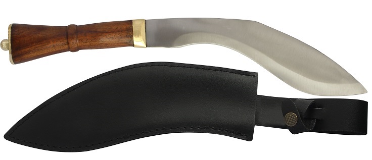 Machette Gurkha kukri 38,5cm - bois et laiton