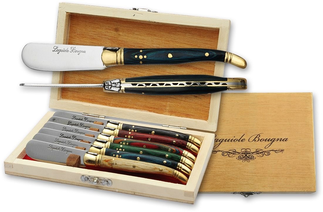 Coffret LAGUIOLE 6 couteaux à beurre 14,5cm - couteau compact