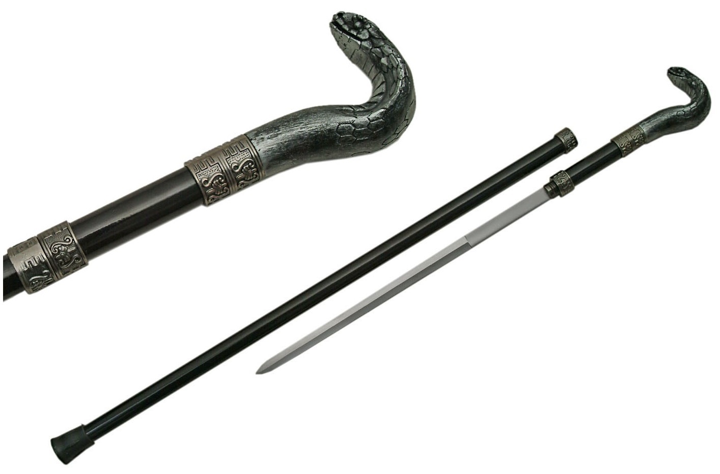 Canne épée 90cm Cobra de marche - métal