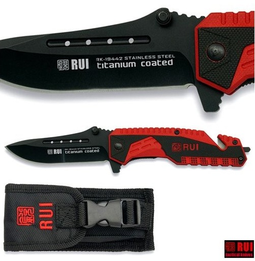 Couteau pompier titane G10 - RUI Tactical Knives