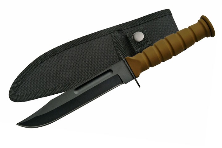 Petit poignard couteau 19cm tactique - compact désert camo