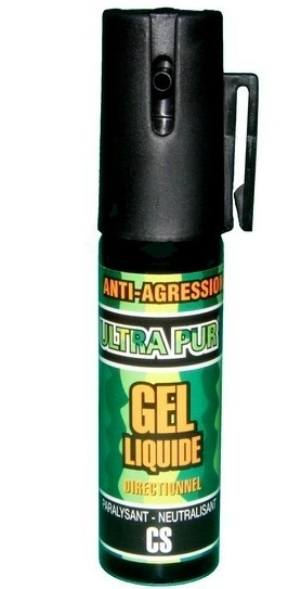 Bombe lacrymogène 25ml GEL CS - aérosol spray lacrymo defense.