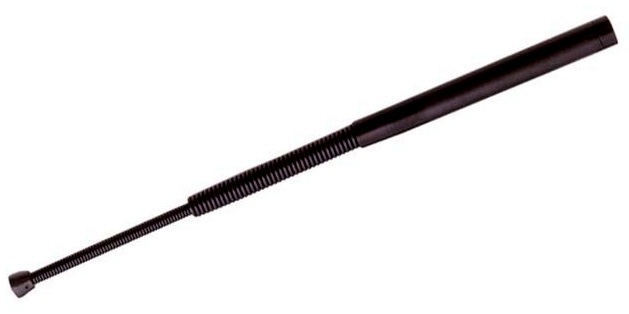 Matraque télescopique 43cm flexible métal - baton noir
