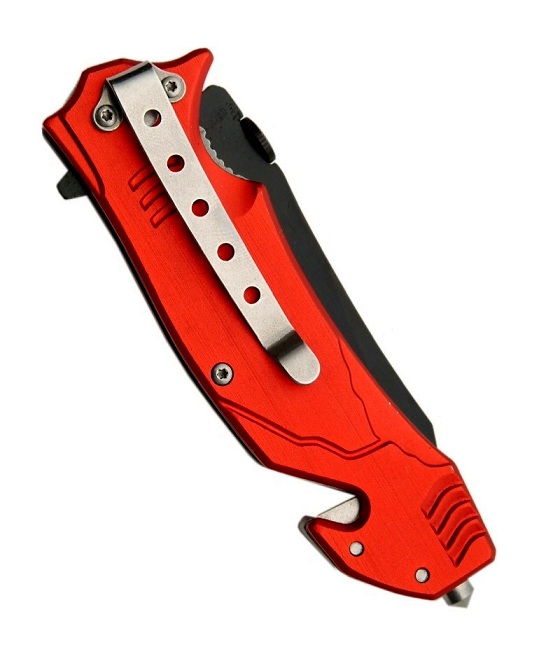 Couteau pompier pliant 20,5cm - sapeur pompier urgence..