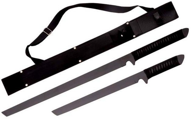 Lot 2 katanas full tang acier inox - Katana, machette, épée ninja