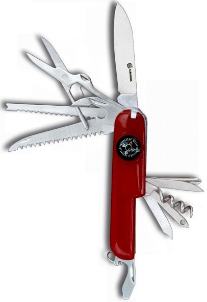 Couteau multifonction acier 12 outils boussole - ALBAINOX.