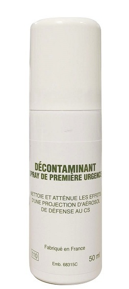 Décontaminant lacrymogène 50ml - Spray première urgence.