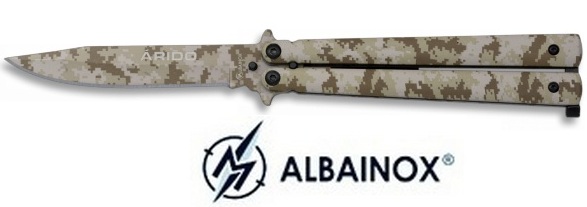 Balisong couteau papillon 22cm camouflage - ALBAINOX