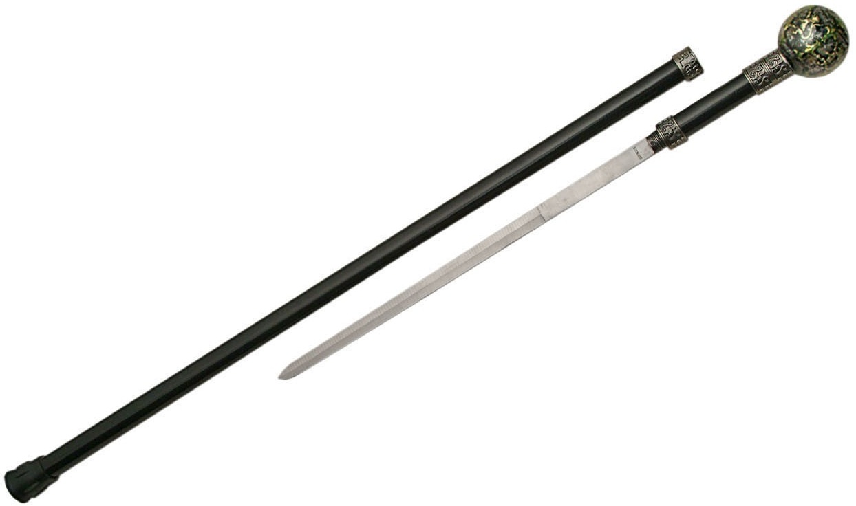Canne épée 91,5cm de marche - design croix dragon.