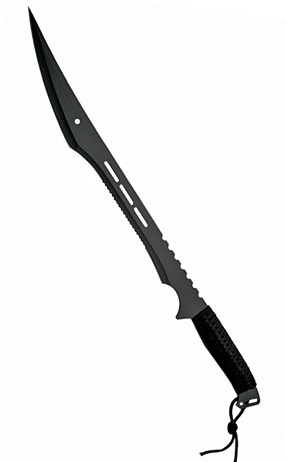 Epée ninja 68,5cm black - full tang acier inox.