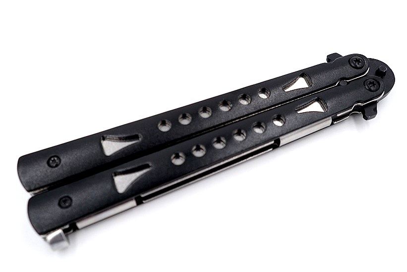 Grand balisong 32cm noir - Couteau papillon - Couteaux balisongs