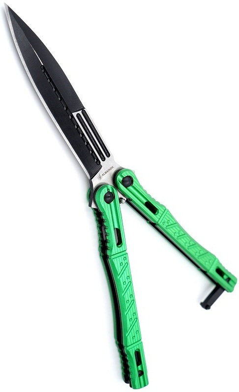 Couteau papillon night fighter - balisong vert...
