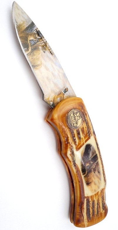 Couteau pliant 18cm - Design chevreuil..