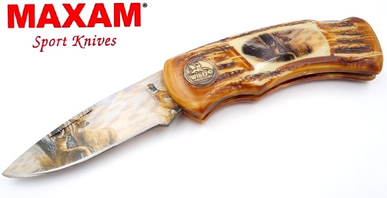 Couteau pliant 18cm - Design chevreuil