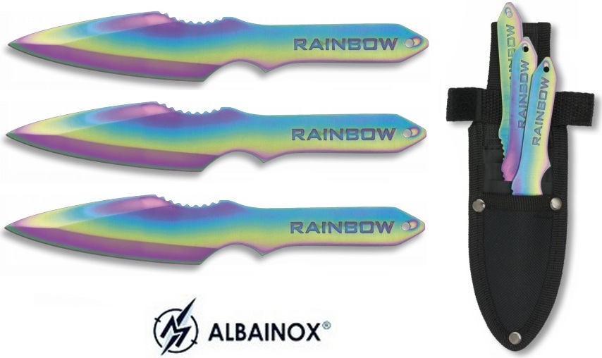3 Couteaux de lancer 16,5cm Titane - ALBAINOX