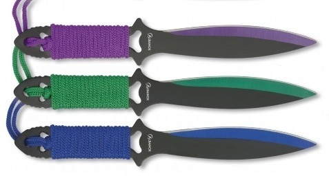 3 Couteaux de lancer 19cm multicolore - ALBAINOX.