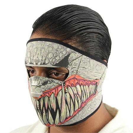 Masque en néoprène - Design Baraka de Mortal Kombat.