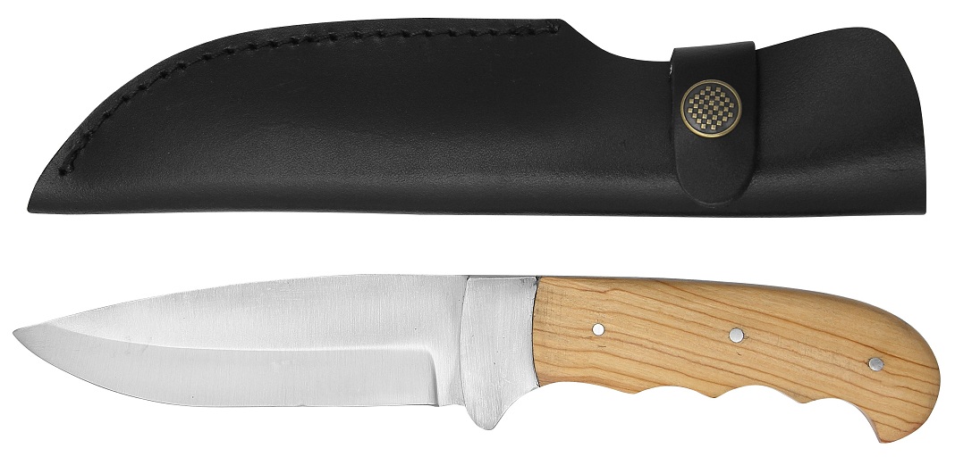 Poignard couteau 24cm full tang - Bois de teck