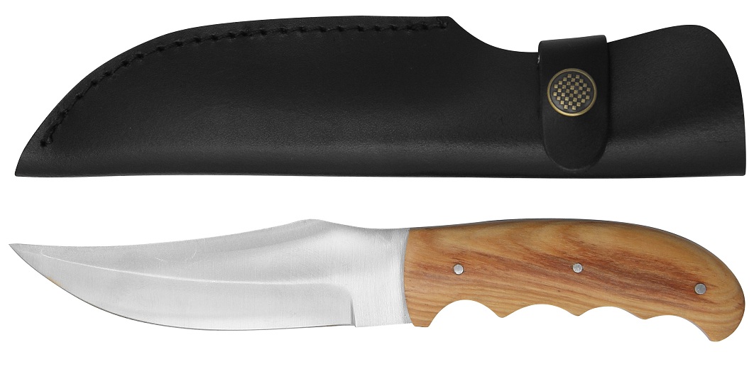Poignard couteau 23,2cm full tang - Bois de teck