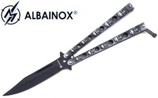 Balisong couteau papillon Squelette - ALBAINOX..