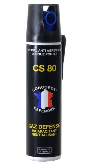 Bombe lacrymogène 75ml GAZ CS - aérosol spray lacrymo