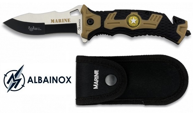 Couteau pliant MARINE tactique 21,5cm - ALBAINOX