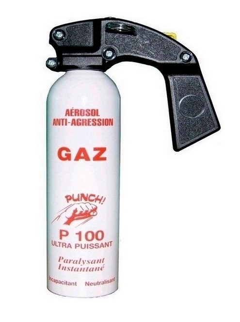 Bombe lacrymogène 500ml GAZ CS - aérosol spray lacrymo.