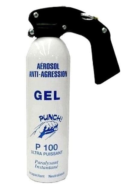Bombe lacrymogène 500ml GEL CS - aérosol spray lacrymo.