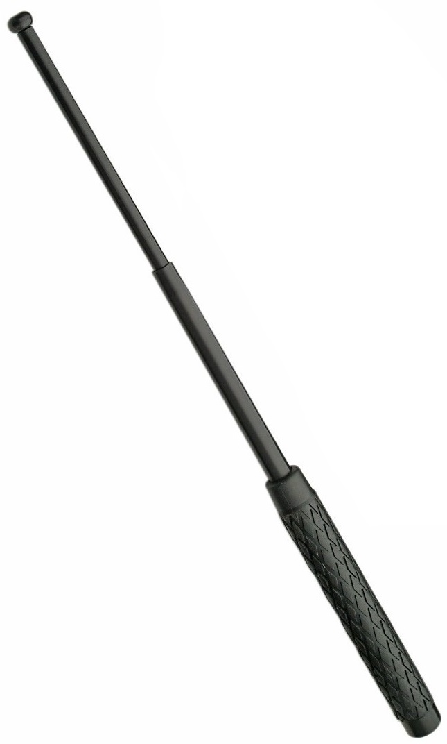 Matraque telescopique noire 52cm - baton impact métal.