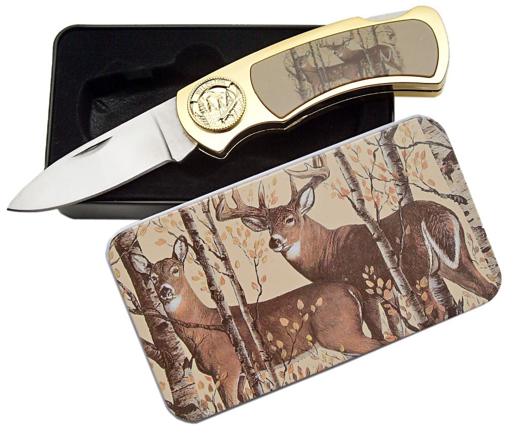 Coffret collector couteau pliant - Collection Biche Cerf