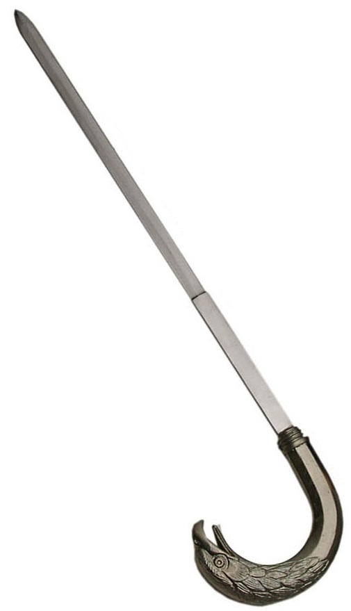Canne épée 90cm de marche - Pommeau métal design Aigle....