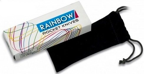 Couteau pliant titane rainbow 21,5cm + pochette.