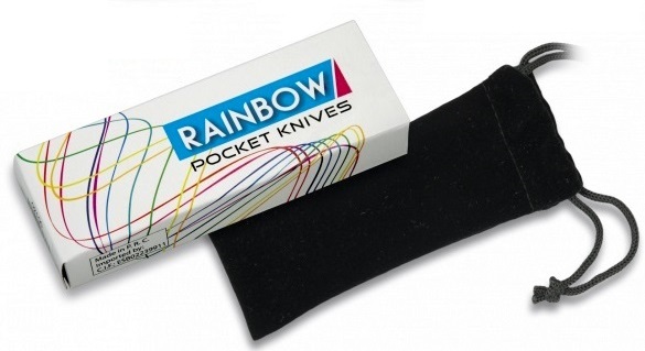 Couteau pliant ALBAINOX titane rainbow 15,8cm + pochette2.