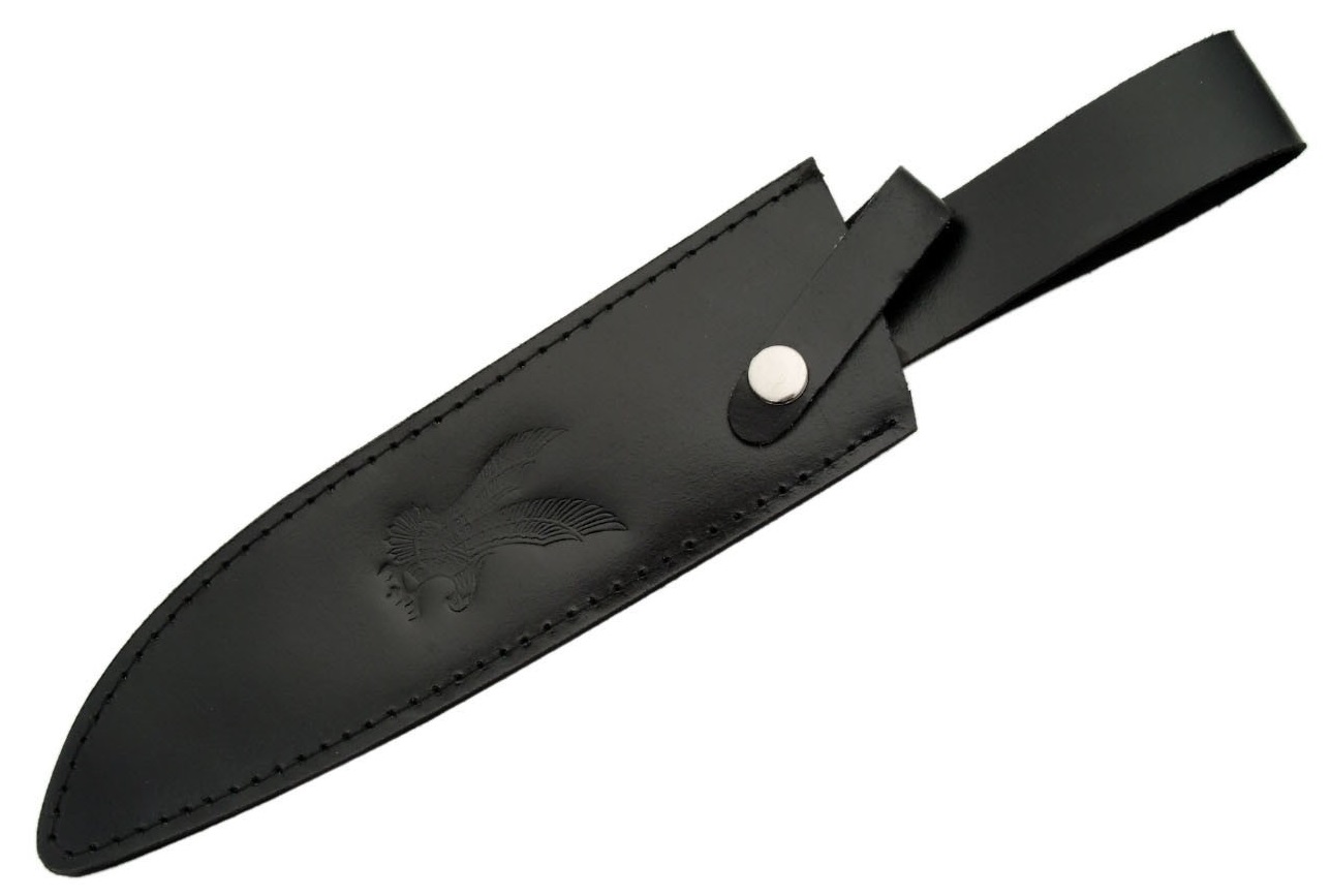 Poignard couteau BOWIE 34,7cm - Manche bois et laiton..