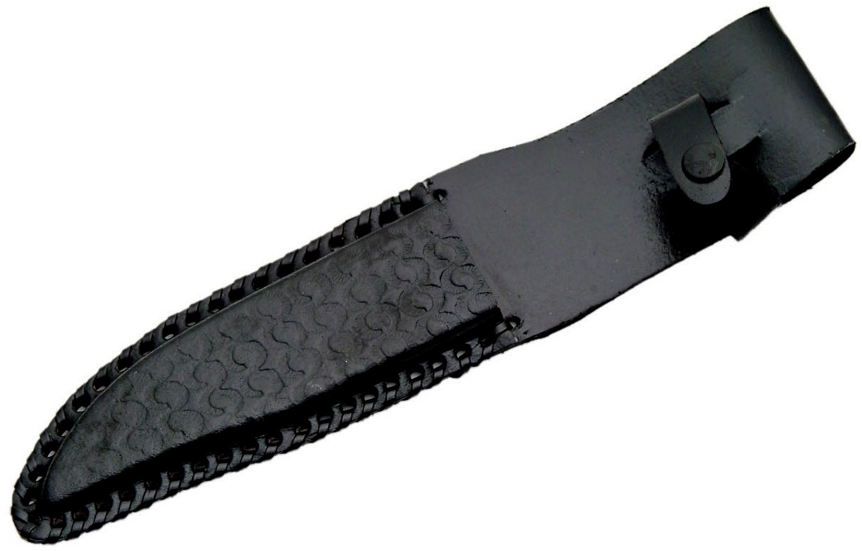 Poignard couteau de chasse 26,5cm - Manche bois et laiton..